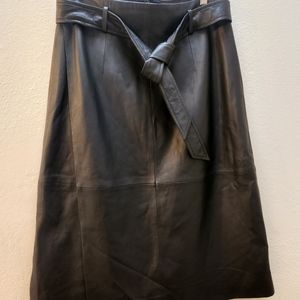 Halogen 100% Leather Skirt